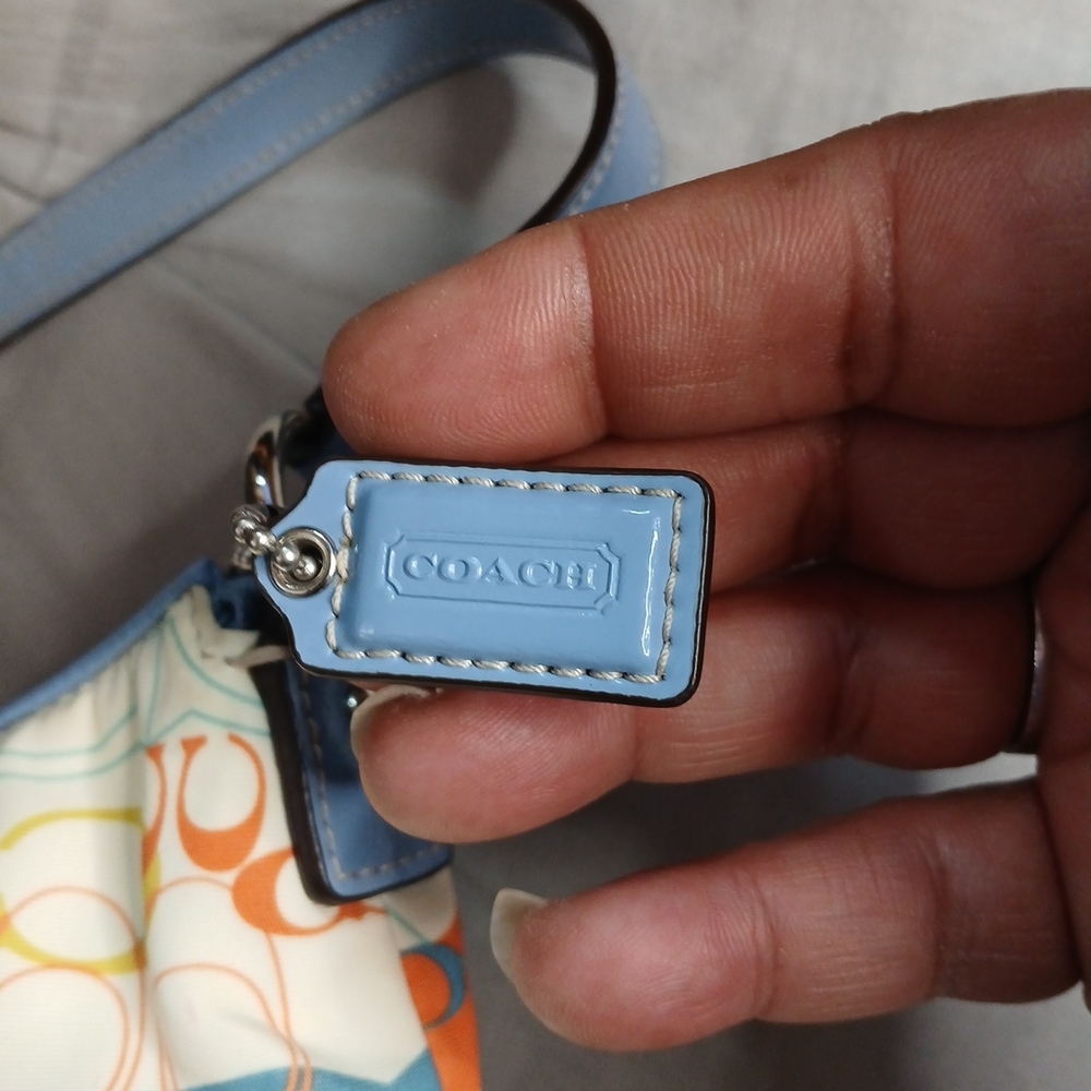 Colorful Coach Mini Bag/Wristlet With Matching Sun Visor - Picture 5 of 10